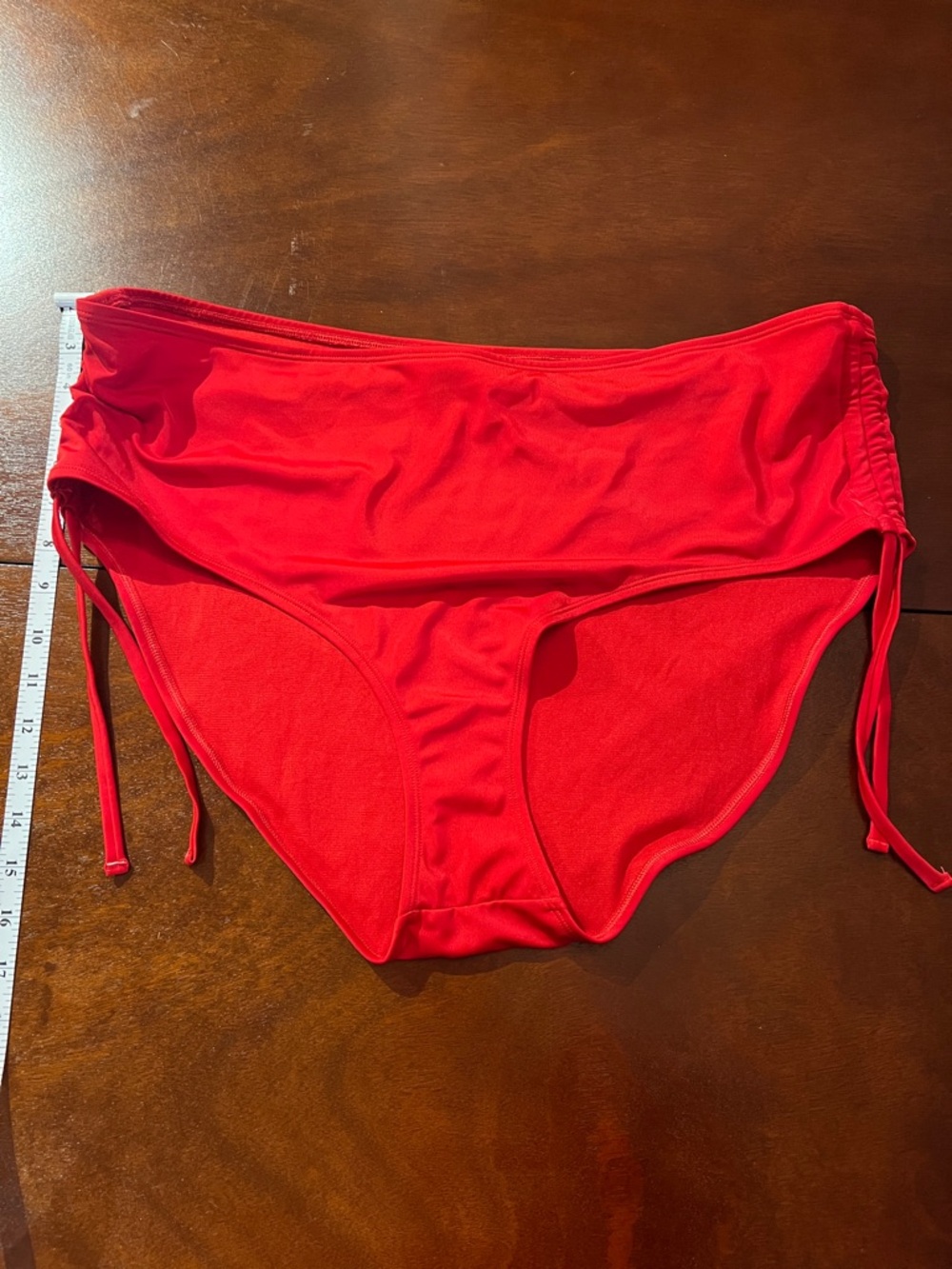 Outdoor Oasis Vibrant Red Women's Bikini Bottoms with Side Ties
